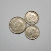Image 1 : 3 Sterling Silver Australian Coins: x1 1943 Six Pence & x2 1943 Three Pence TOTAL ASW: 0.168ozt