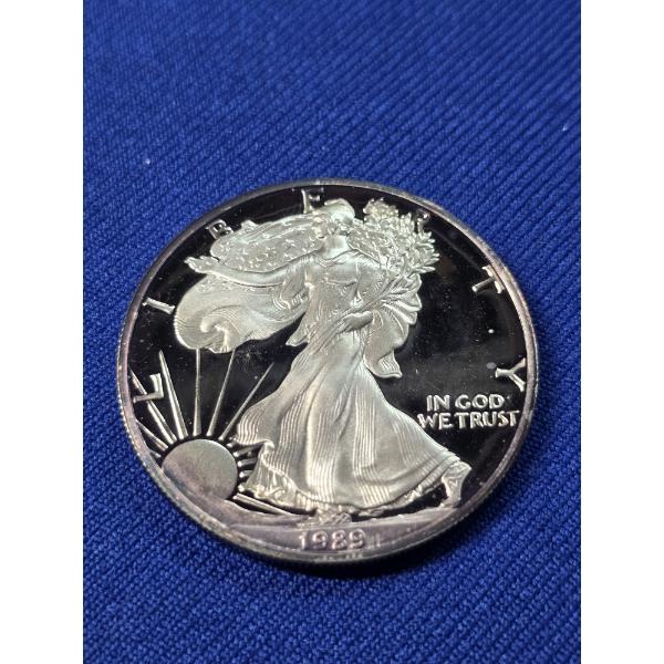 *Better Date* 1989- S American Silver Eagle 1 oz Fine Silver Coin - Some Toning - Gorgeous Coin!