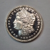 Image 1 : Morgan Dollar Design Silver Trade Unit One Troy Ounce .999 Fine Silver Round 