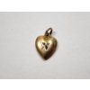 Image 2 : 8K Gold Engraved Heart Pendant - TW: 0.9g - See Description! 