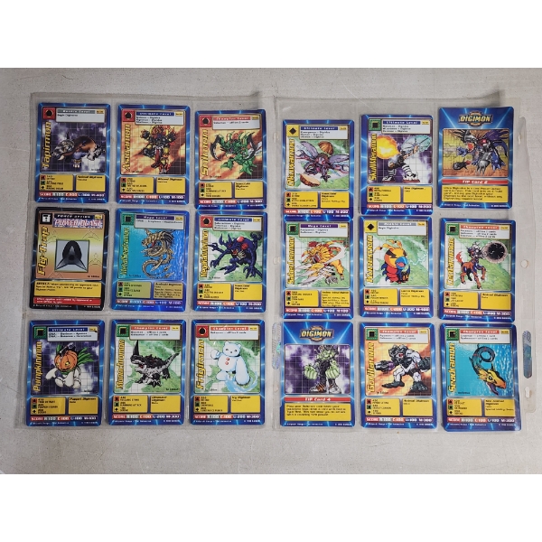 18 Assorted Vintage Digimon Trading Cards INCLUDING HOLO!