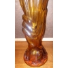 Image 3 : Antique Art Nouveau Amber  12 Inch "Grasping Hand" Vase - Perfect Condition