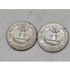Image 2 : Two 90% Silver U.S. Quarters ~ $.50 Face Value