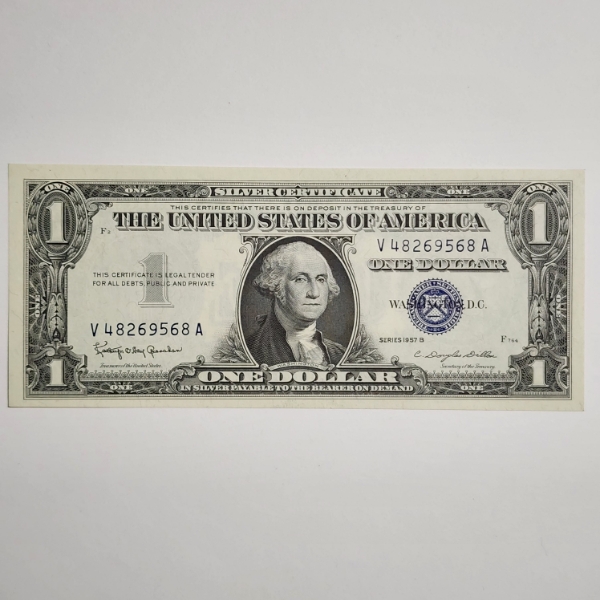 Incredible Uncirculated 1957 Blue Seal United States $1 Federal Reserve SILVER CERTIFICATE 
