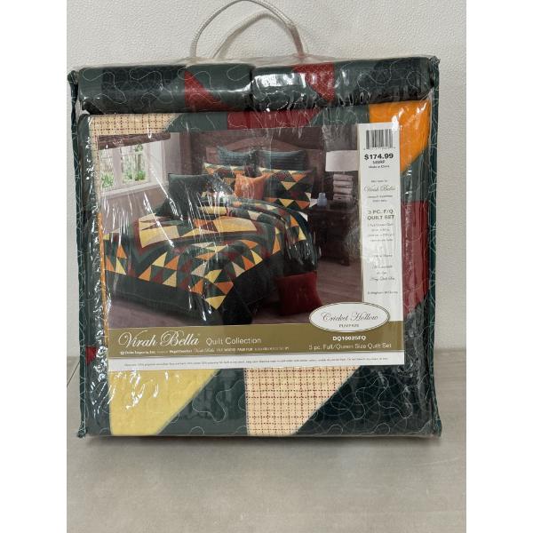 Virah Bella 3 Piece Full/Queen Quilt Set - Brand New In The Package