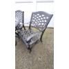 Image 4 : PICKUP IN NORTHFIELD - Superb Metal Outdoor Patio Table & 4 Chairs - 48" Includes Base For Umbrella 