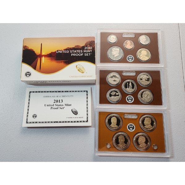 2013-S United States Mint 14-Coin Proof Set - Original Box & CoA