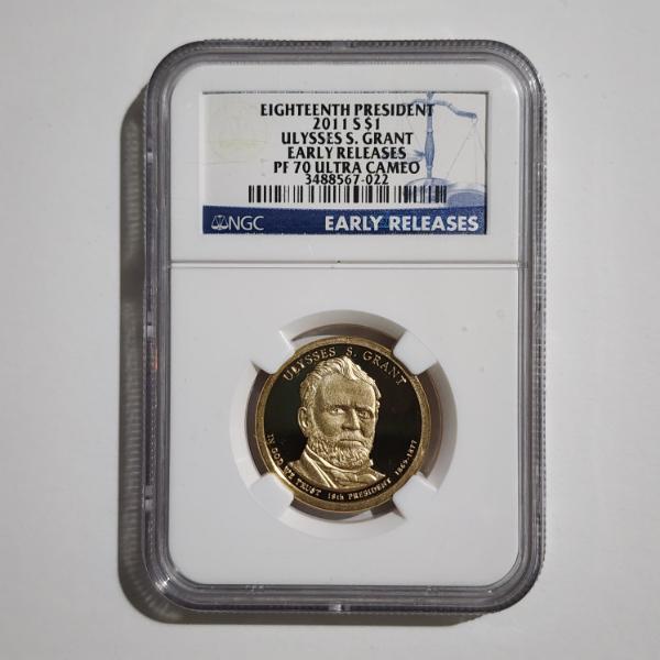 NGC PF 70 Ultra Cameo 2011-S United States Ulysses Grant Presidential Dollar