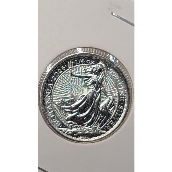 2026 The Royal Mint Great Britain 1/4 Oz Britannia .999 Fine Silver Coin