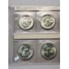 Image 5 : x8 Assorted Years 90% Silver Franklin Half Dollars In Nice Plastic Sleeves FV: $4.00