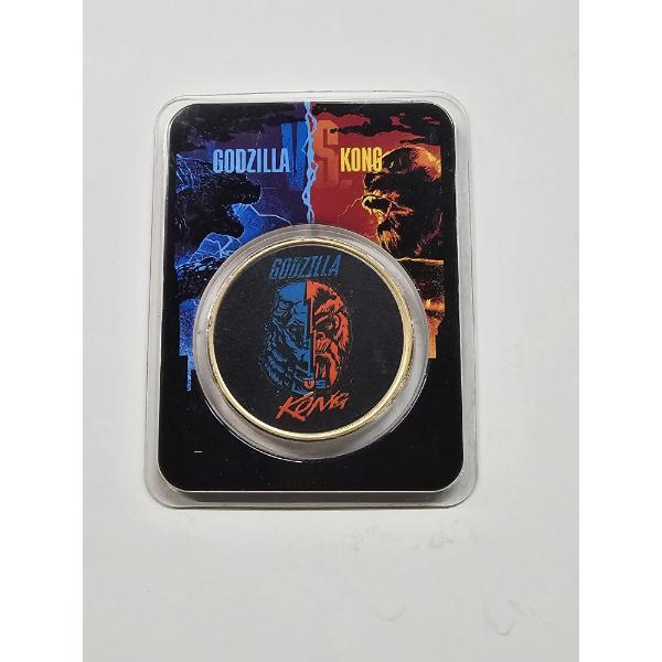 2021 Niue $2 Godzilla vs. Kong Colorized 1 oz .999 Fine Silver Round in TEP Slab