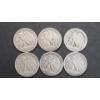 Image 2 : (6) Assorted Years/Mint Marks U.S 90% Silver Walking Liberty Half Dollars - Face Value: $3.00