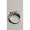 Image 5 : Vintage EMP Men's Sterling Silver CTO Geometric Signet Ring With Diamond - Size 11.5 - Weight: 12.6g