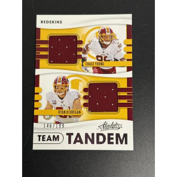 Ryan Kerrigan - Chase Young - Redskins Football Card - Tandem - Absolute Football -NFL - Panini 2020