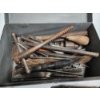 Image 3 : Lot of Assorted Tools, Parts, Sandpaper, Toolbox, and Small Storage Bin