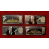 Image 1 : Group Of Four (4) President Trump 24k Gold & 999 Silver Foil $1000 Note (Real Gold & Silver Foil)