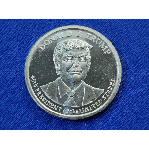 Donald J. Trump 45th President One Troy Ounce .999 Fine Silver Round