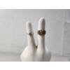 Image 1 : x2 10K Gold Rings: 1978 Glenoak Glass Ring & Ring with Flower-Like Stone Design TW: 7.7g