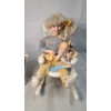 Image 4 : 1980's Schmid Porcelain Doll & 1990s Tootsie Toy Mommy Doll Includes Rocking Chairs