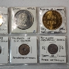 Image 7 : Two Binder Pages of Assorted Tokens/Medals: Bus Tokens, Commemoratives, Sales Tax, & More! 