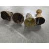 Image 3 : Three Small Unique Brass Bells And 1 Brass Colored Bell