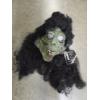 Image 2 : New With Tags! Scary Green Faced Monster With Long Black Mullet Adult Latex Mask 
