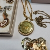 Image 3 : Large Lot of Assorted Fashion Jewelry Items: Pins, Necklace, Bracelet, Lots of Earrings - See Photos