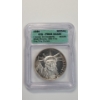 Image 3 : SilverTowne 1 Troy Ounce .999 Fine Silver Lady Liberty Art Round In Unique Acrylic Slab