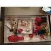 Image 13 : *Pick Up At Mantua Home-No Shipping Available*  Gray Tote filled with Christmas Decor - Ornaments