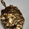 Image 3 : Art Nouveau Style Vintage 14K Yellow Gold Pendant - TW: 7.9g