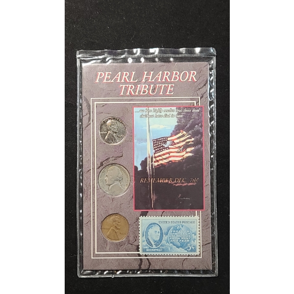 Pearl Harbor Tribute Coin & Stamp Set