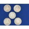 Image 2 : Lot of 4 US V Nickles (1912, 1912, 1903 and 1902) and 1 US Shield Nickel