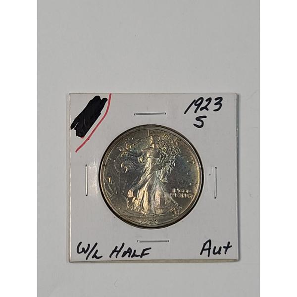 United States Semi-Key Date 1923-S Walking Liberty 90% Silver Half Dollar - Amazing Condition