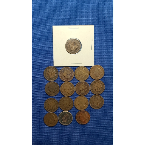 Assorted United States Indian Head Cents - Face Value: $0.16