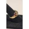 Image 3 : 14K Yellow Gold Women's Cluster Cocktail Ring Featuring Multi-Gemstones - Size 6 - Weight: 3.8g