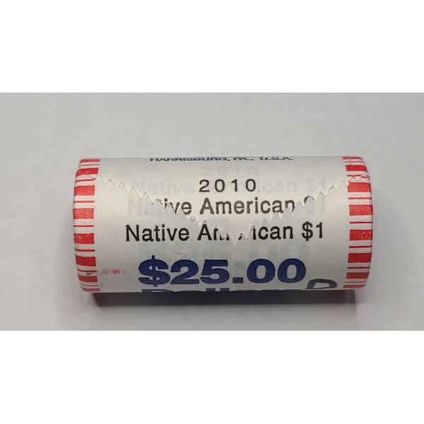 Bank Roll Of 2010-D United States "Great Law Of Peace" Sacagawea Dollars - Face Value: $25.00
