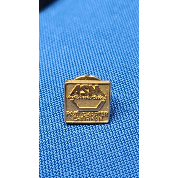 10K Gold Filled ASM International First Chapter Chairman Pin Weighing 1.4 Grams