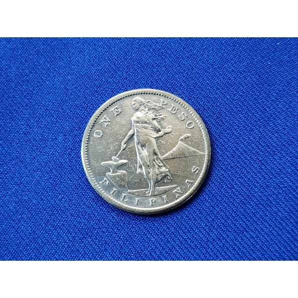 1907-S Philippines United States One Peso Silver Coin ASW: 0.5144 oz 