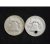 Image 3 : $1.00 Face Value in 90% Silver Franklin Half Dollars