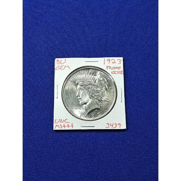 1923 PROOF-LIKE, BU GEM Silver Peace Dollar, Gorgeous HIGH-GRADE Coin!