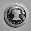 Image 2 : One Troy Ounce .999 Fine Silver "Life Liberty Happiness" Round