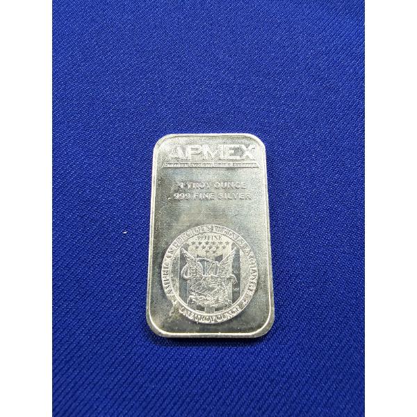 APMEX 1 Troy Ounce .999 Fine Silver Bar