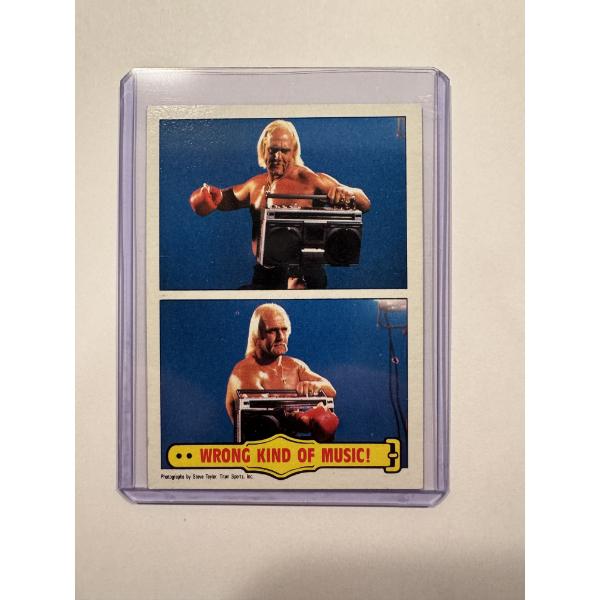 1985 Topps Hulk Hogan "Wrong Kind Of Music" WWF Wrestling Card - Mint Condition - High Grade Card