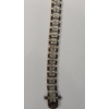 Image 4 : Sterling Silver Square Link 8" Bracelet - Weight: 18.1g