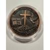 Image 2 : Jesus Christ Son of God Challenge Coin - Jesus Saves - Beautiful Coin In Protective Holder - Mint