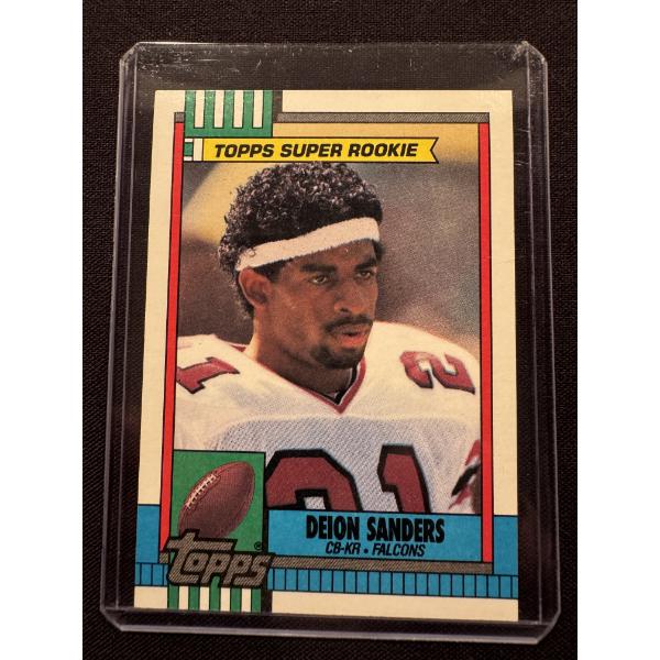 1990 Topps Deion Sanders Rookie Football Card - Mint Condition & Well Centered 
