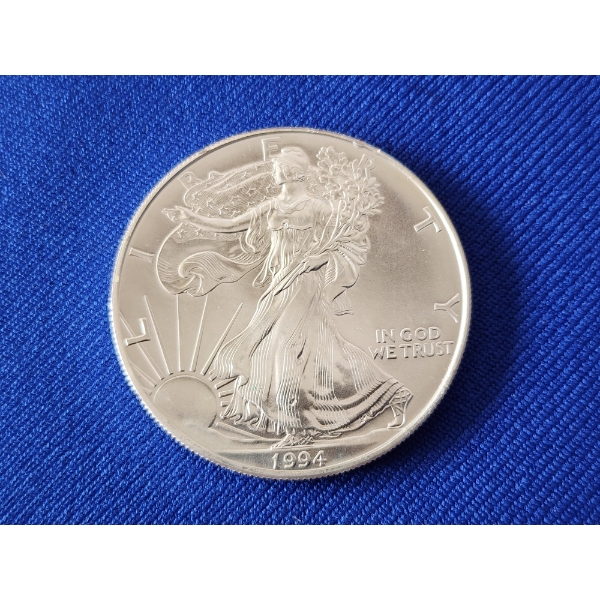 1994 Silver American Eagle $1 Coin - 1 oz .999 Fine Silver