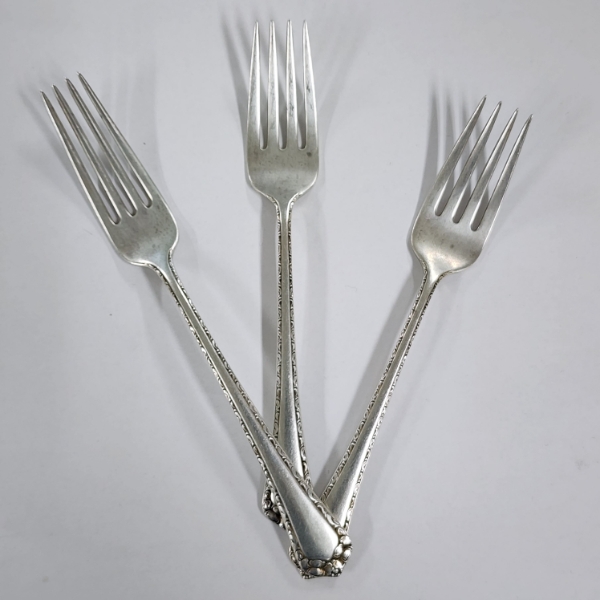 Three Sterling Silver Forks ~ Total Weight 118.7 Grams