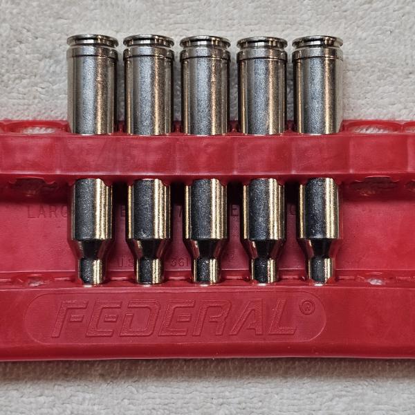 Five Federal F C 7mm Rem Mag Nickel Plated Cartridges