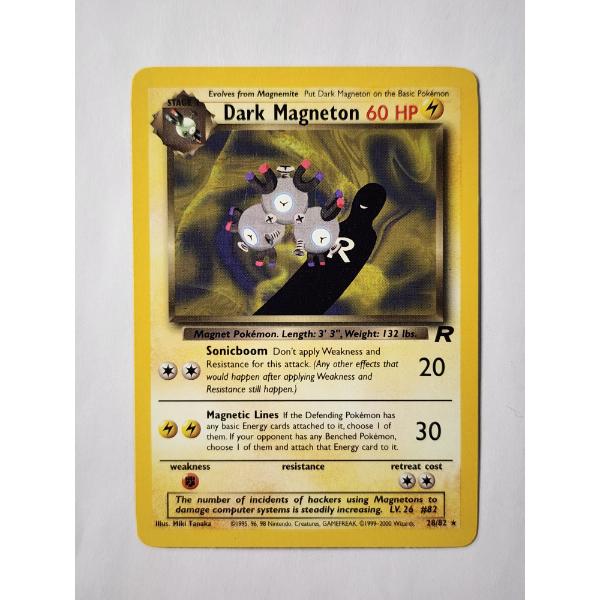 Dark Magneton 28/82 Rare Vintage Pokemon Trading Card